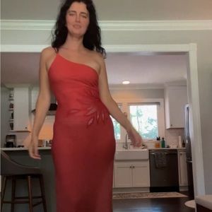 Sparkly Cut Out Side Slit Maxi Dress